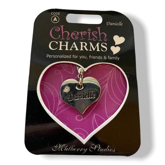 Cherish Charms DANIELLE Name Bracelet Charm Silvertone Silver Tone NEW - Picture 1 of 3